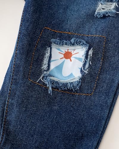 Image of Baby Girl Clothes Toddler Girls Winter Outfits Infant Clothing Ruffle Top Denim Pants Jeans Cute Fall Outfit Set