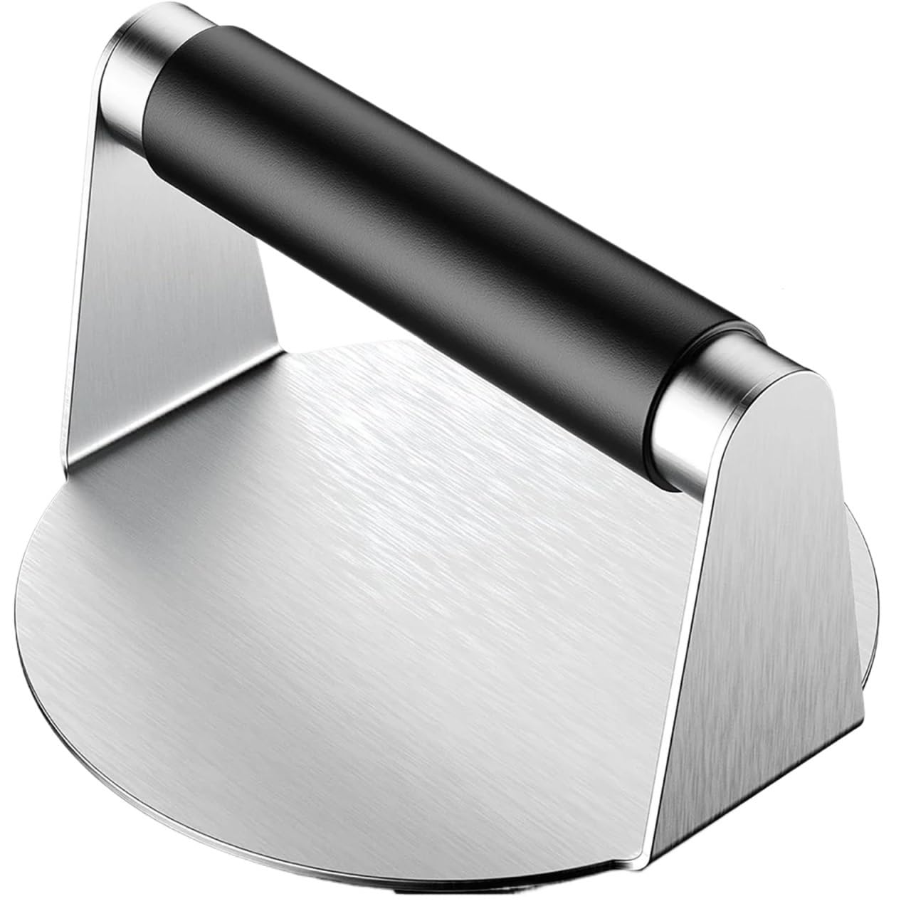 MRVAKDYDI Stainless Steel Burger Press, Burger Press Hamburger Smasher Stainless Steel Black Heat Resistant Handle for Griddle