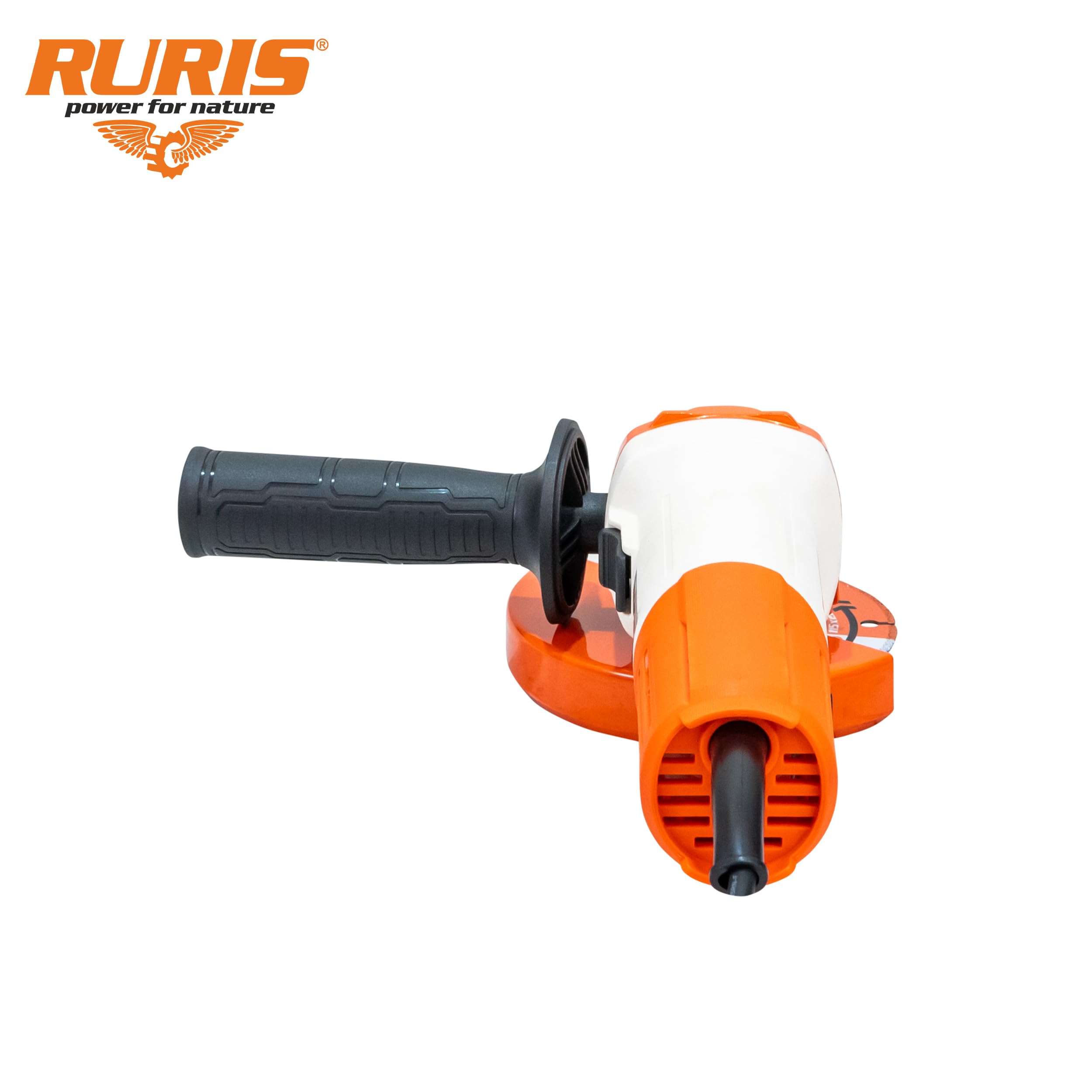 RURIS Meuleuse d’angle électrique RA1050 1050W, disque 125 mm, 11000 tr/min, système Power Off, outil polyvalent pour coupe et meulage métal, béton, pierre, bois