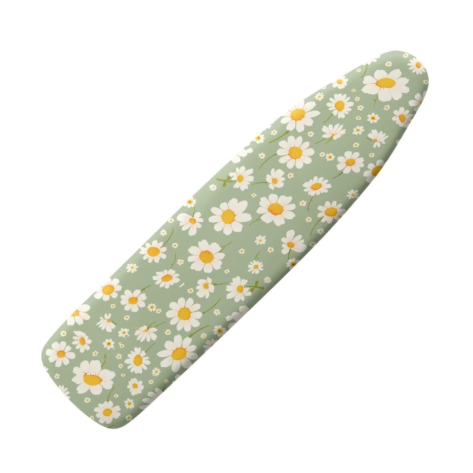 Oamsistay Iron Board Cover with Elastic Standard Size Ironing Board Cover with Elastic Edges Home Decoration Table Top Daisy Ironing Board Cover
