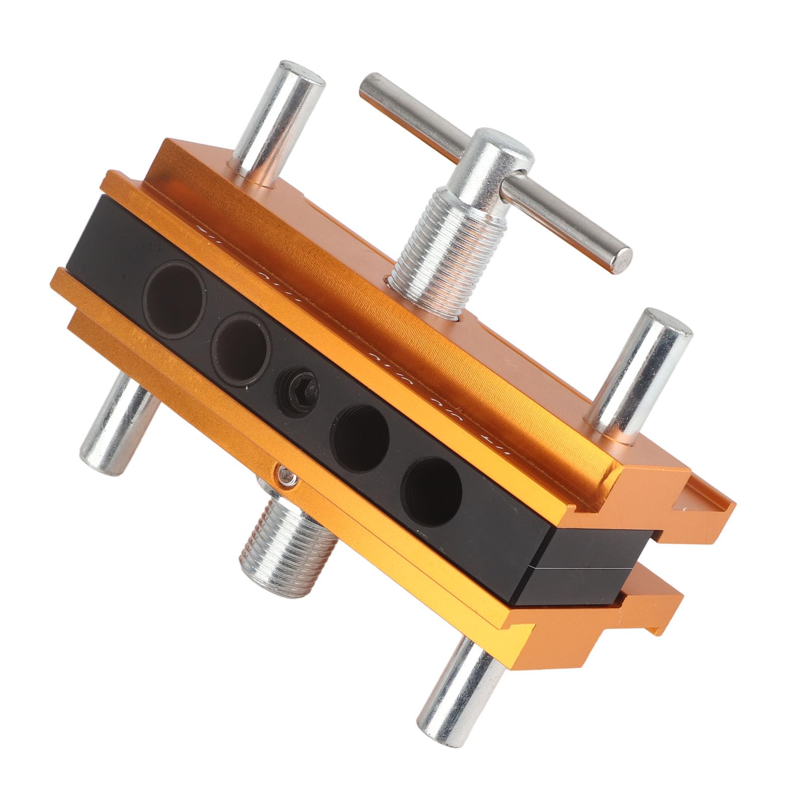 Selbstzentrierende Dübellehre, Bohrbuchsen-Set aus Aluminiumlegierung für Holzbearbeitungsverbindungen, Möbelhersteller und Bastler, 64 mm Breite