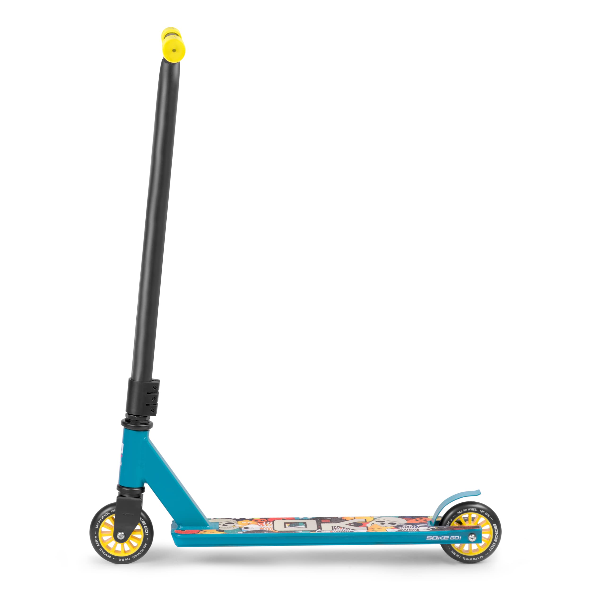 SOKE Monopattino GO! Kick-Scooter con cuscinetti a sfera ABEC 9, monopattino Trick Roller per adulti e bambini, scooter a due ruote freestyle | 2 ruote | portata 100 kg