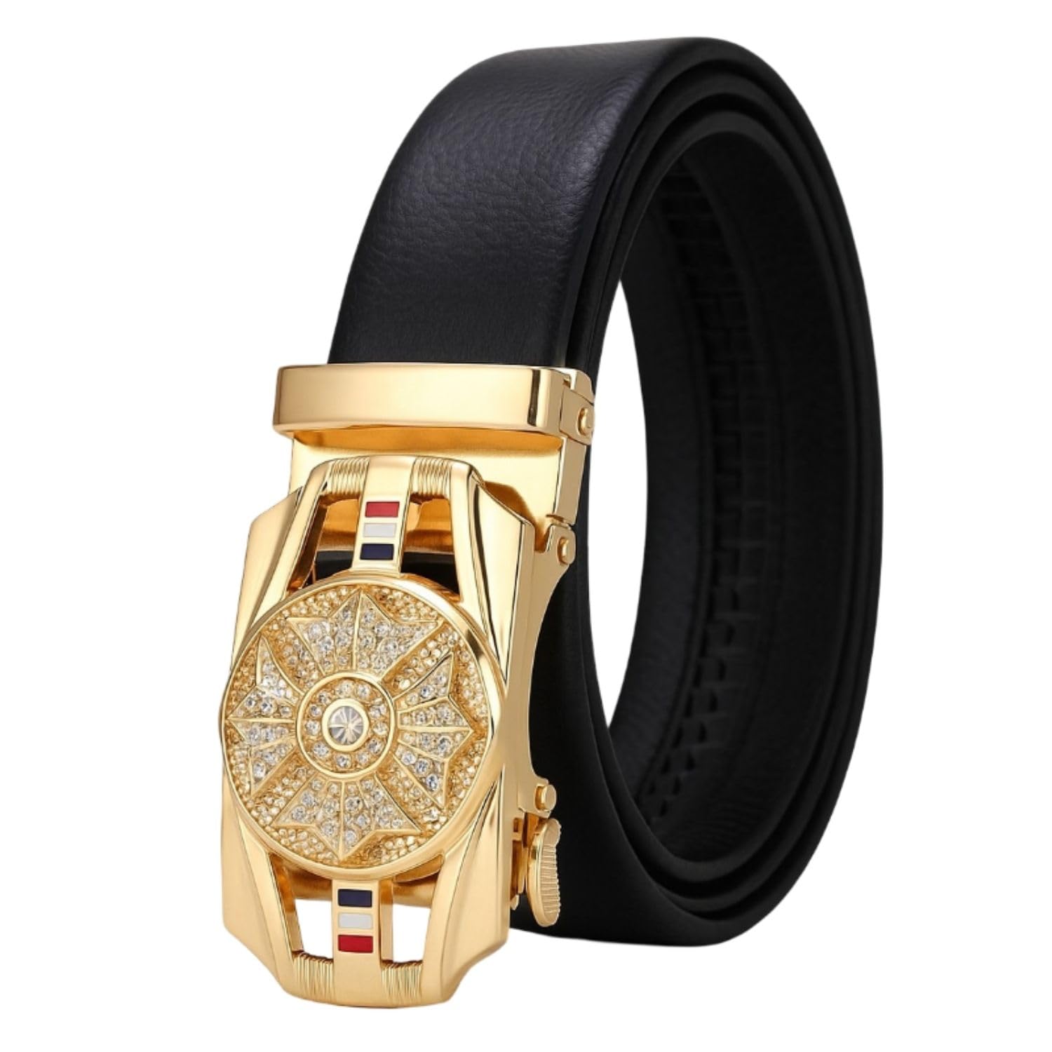Men's Automatic Buckle PU Leather Belt – Stylish Dress Belt with Designer Buckle for Casual & Formal Wear-picture-51