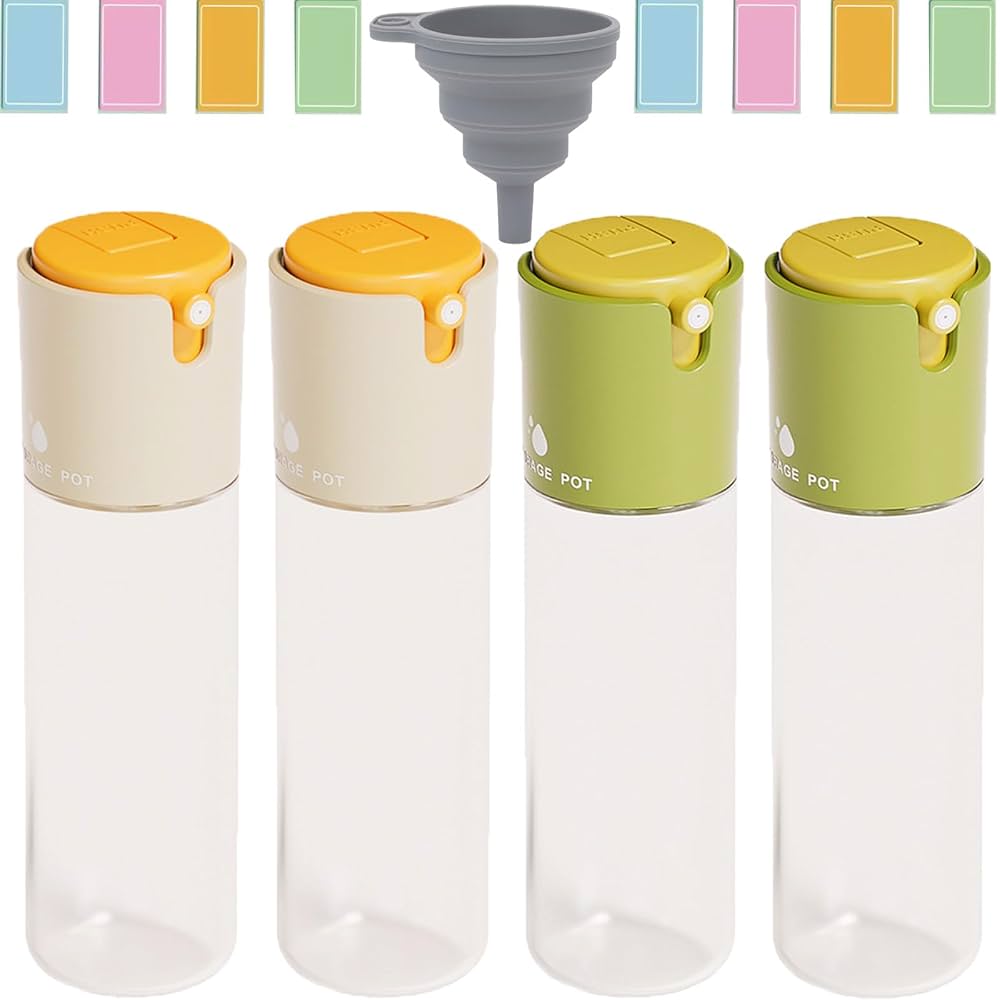 調味料ボトル4本セット dショッピング |tower 調味料入れ スパイスボトル＆ラック 4個