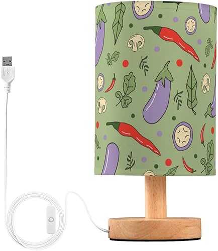 Miniatura 2 de Led Table Lamp Indoor Table Lamp with Shade Vegetables Eggplant Chili Table Lamps for Girls College Dorm
