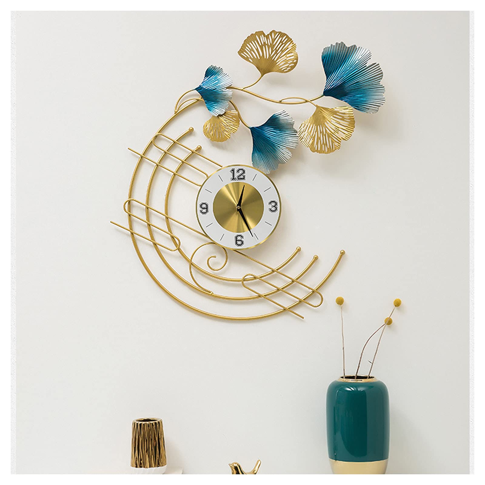 装飾アート付き金色壁掛け時計 楽天市場】 壁掛け時計 結婚祝い 金属 ファッション 掛け時計