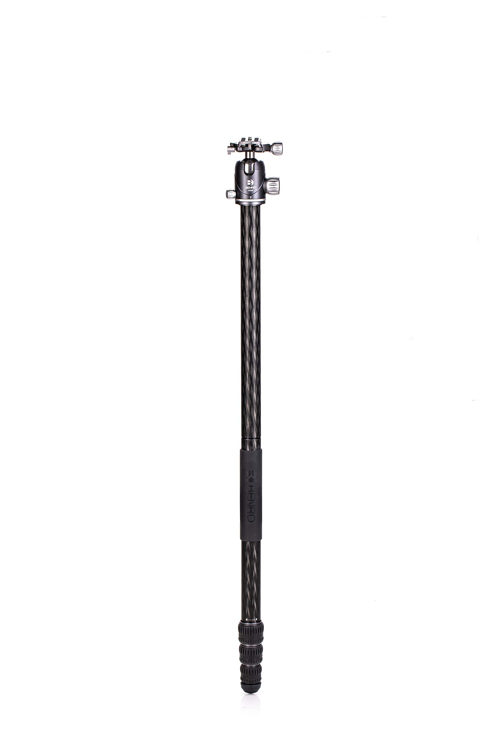 Benro Rhino Carbon Fibre Three Series Tripod/Monopod with VX30 Ballhead, 4 Leg Sections, Twist Leg Locks, Padded Carrying Case (FRHN34CVX30) Max Height 174.5 cm