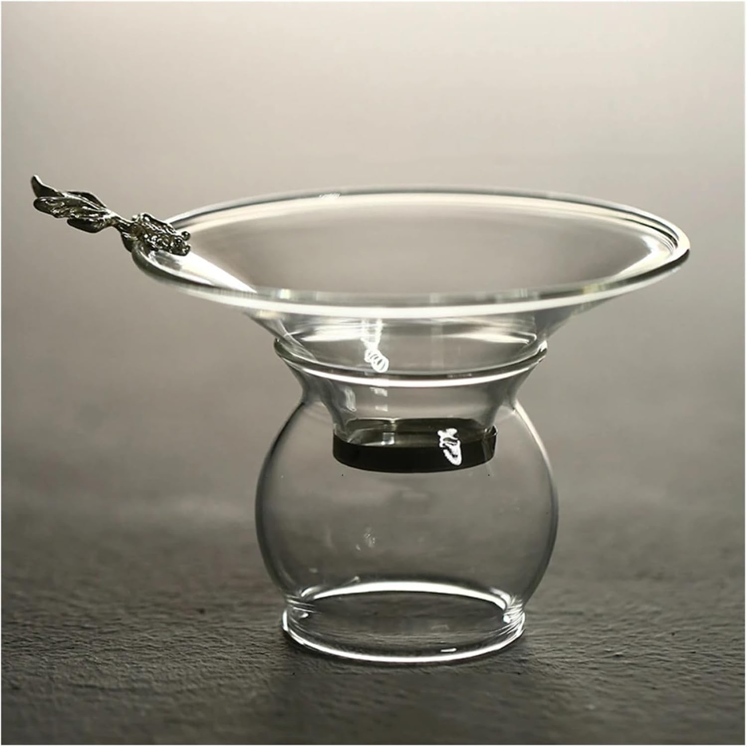 Heat-resistant Glass Tea Filter Transparent Diffuser Creative Metal Goldfish Art Tea Strainer Kung Fu Teaset(E)