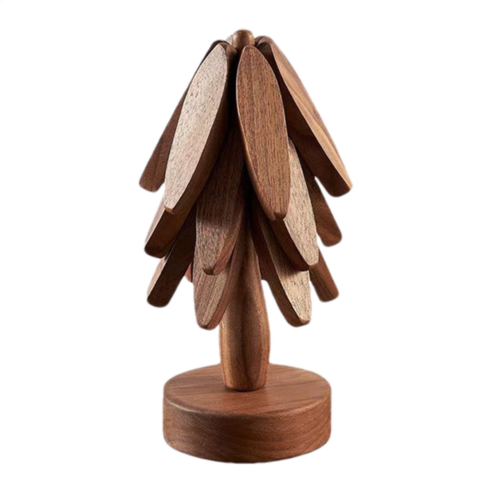 Tree Shape Trivet Set Coaster,Wooden Placemats Table Mat - Wood Trivet Anti Scald Mat Wooden Table Mat for Teapot, Hot Pots, Countertops