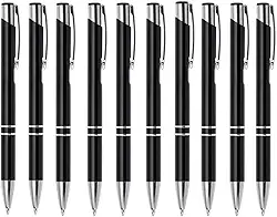 Caneta Metal Sofisticada Escritórios E Empresas kit Com 10 (Preto)