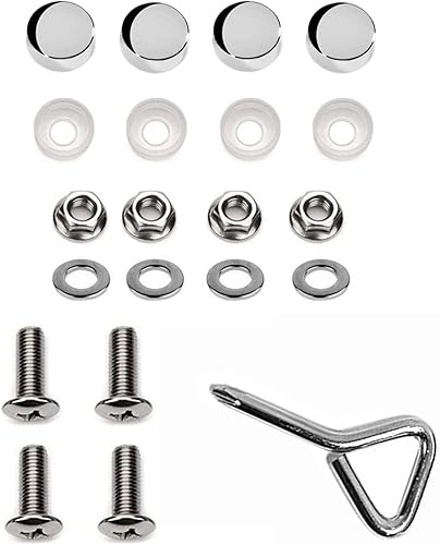 Miniatura 5 de LFPartS Marco de matrícula de acero inoxidable pulido para motocicleta, estilo delgado