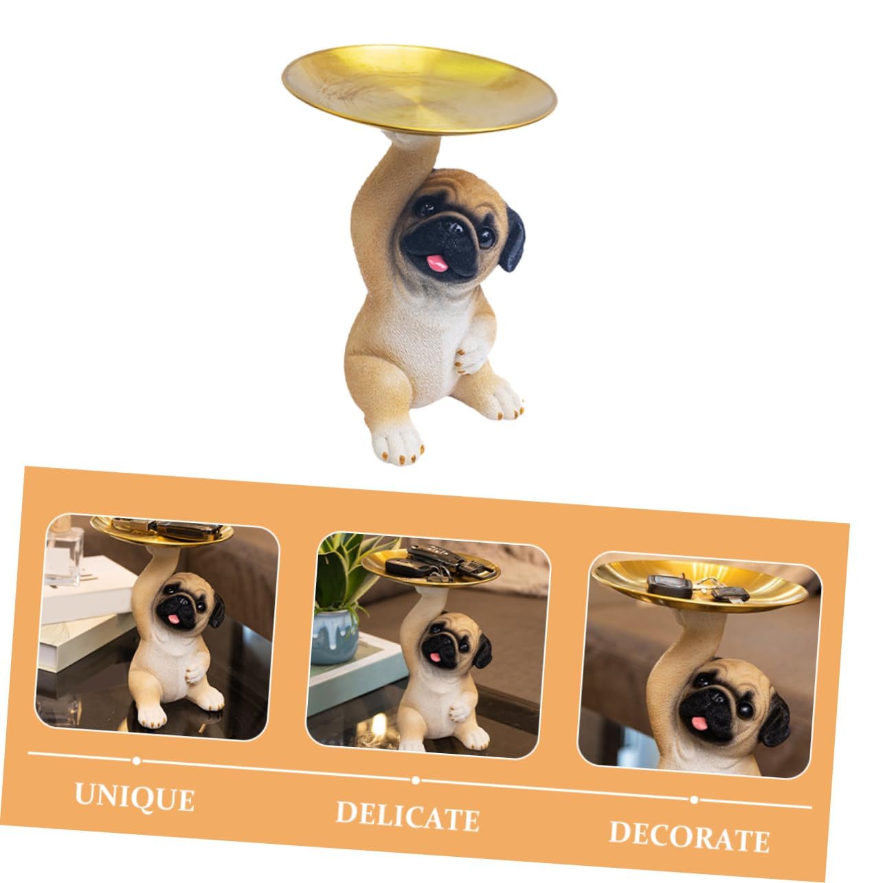 Dog Holding Decoration Tray | Decoration Dog Serving Tray with Handle | Dishes Plate Holder for Kitchen, Bedroom, Office, Dinning Table Dog Serving Tray Decorative Showpiece Item (1) — Amazon image 6