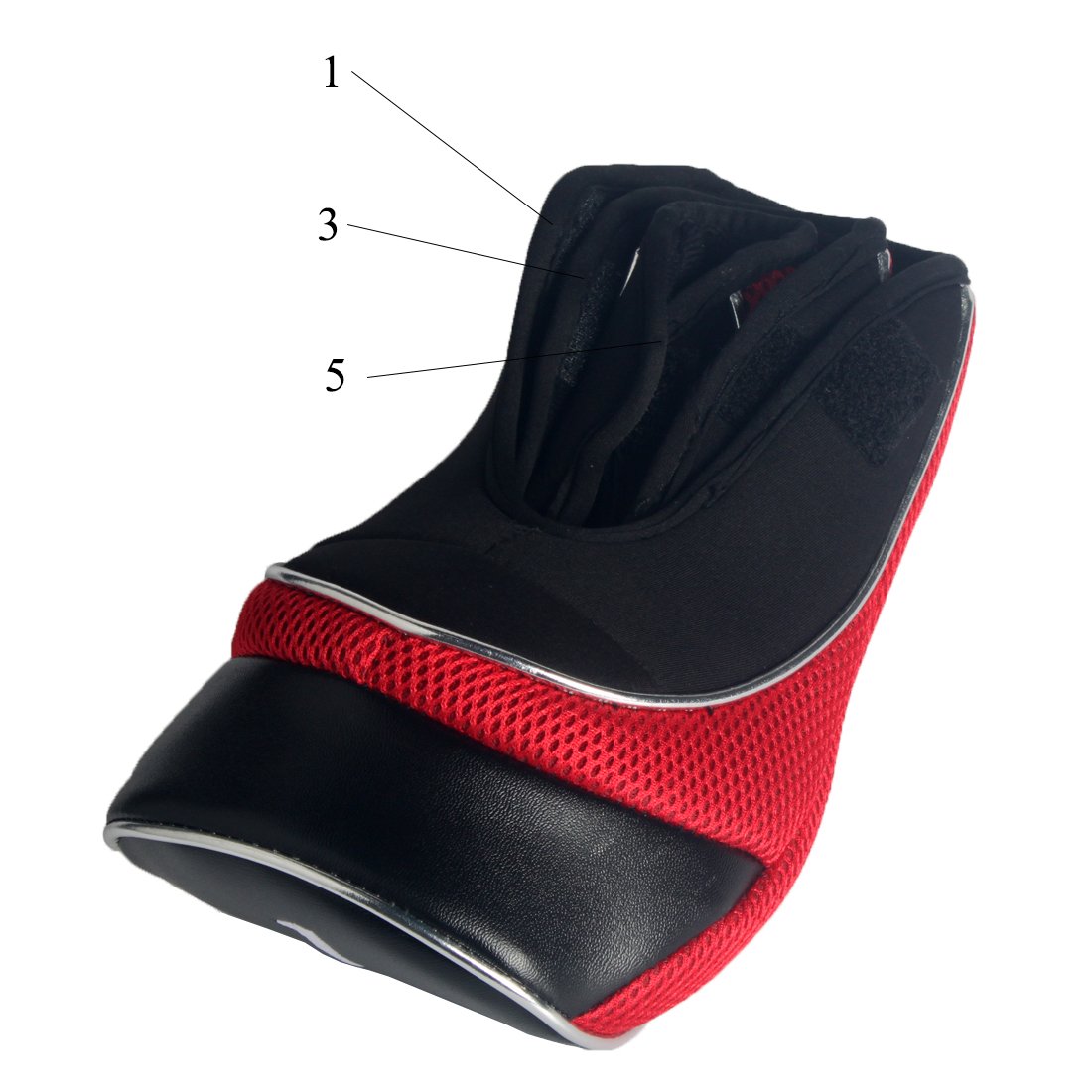 Andux Golf Driver per Legno a Testa Copre con Gancio per Driver 460cc Set di 3 (MT/MG14 Nero/Giallo)