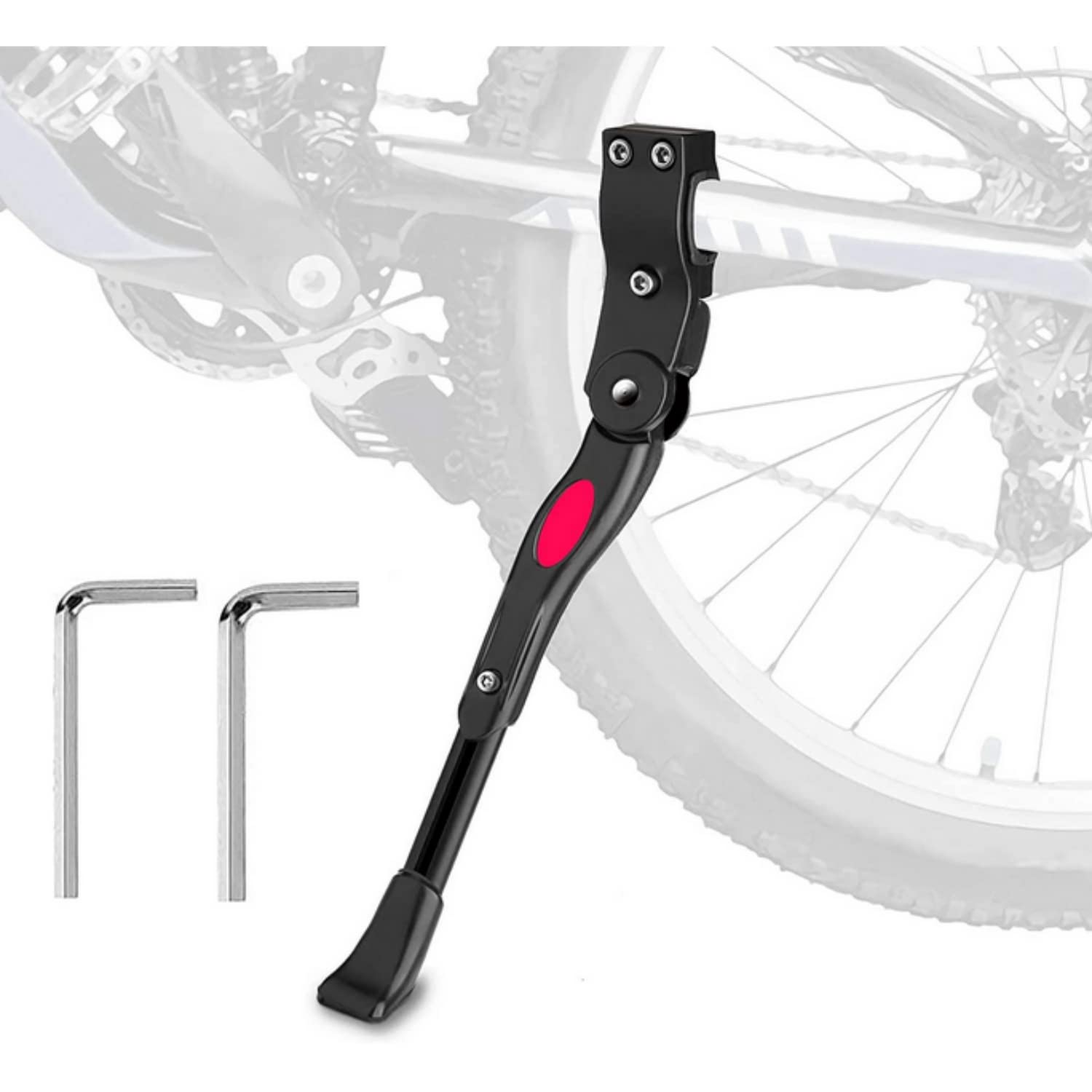 SKEIDO Side Rear Bracket Adjustable Aluminium Alloy Kick Stand Bike Kickstand Adult Bicycle Universal for 24-29 Inches Mountain Bike Road Bike