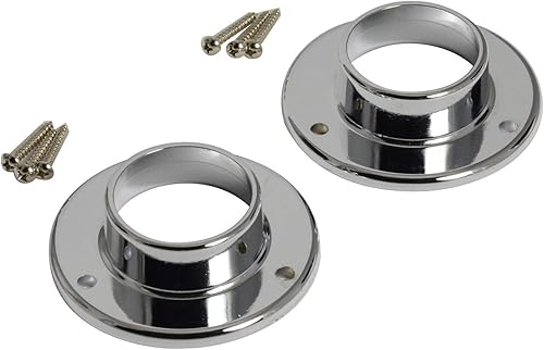 #30 CKP Brand - Brida de barra de armario de 1-14 pulgadas, cromo pulido (se vende por par)