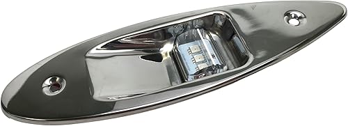 Miniatura 4 de Pactrade Marine Par de luces de navegación para barco, luces LED de montaje empotrado, luces laterales rojas y verdes de ojo de tiburón en forma de