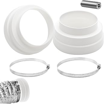 2 x Reducing Connectors 120 150 160 mm Reducer with 2 Stainless Steel Hose Clamps Universal Adapter for Reduction for Ventilation System Ventilation Round Pipe Ventilation Duct