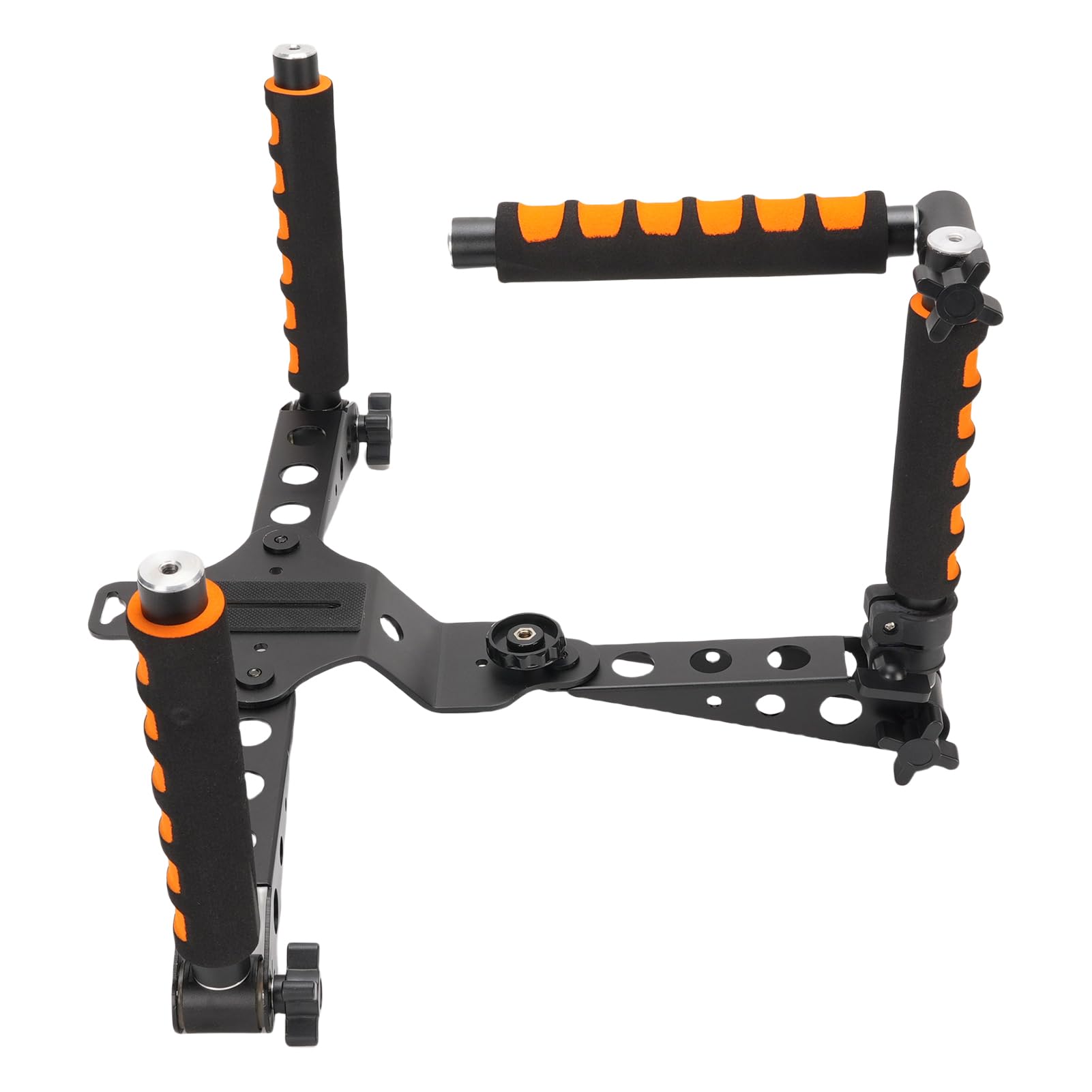 Kit de Plate-Forme de la Caméra de Support, Poignée Réglable de 3 en 1, Coussin épaule et Poignée à Libération Rapide, Stabilisateur pour Les Caméscopes DSLR, Pliable,