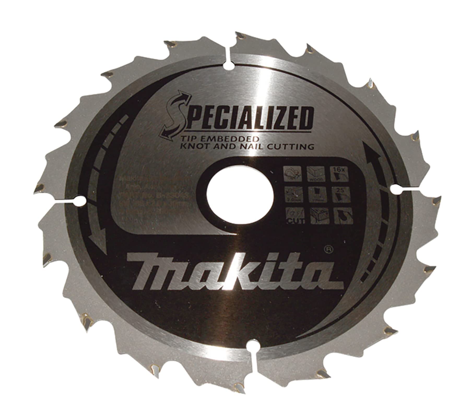 Lame de scie Makita 185x30 accessoire pour scie circulaire bois 16 dents B-33043