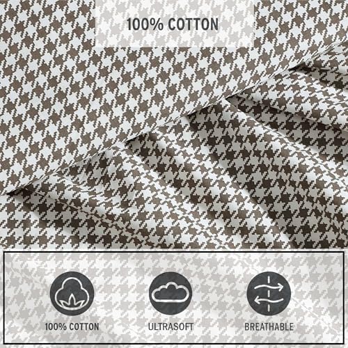 Eddie Bauer - King Sheet Set, Crisp & Cooling Sheets w/a Naturally Smooth Cotton Percale Lightweight Feel - Matching Pillowcases & Deep Pocket Fitted Sheet