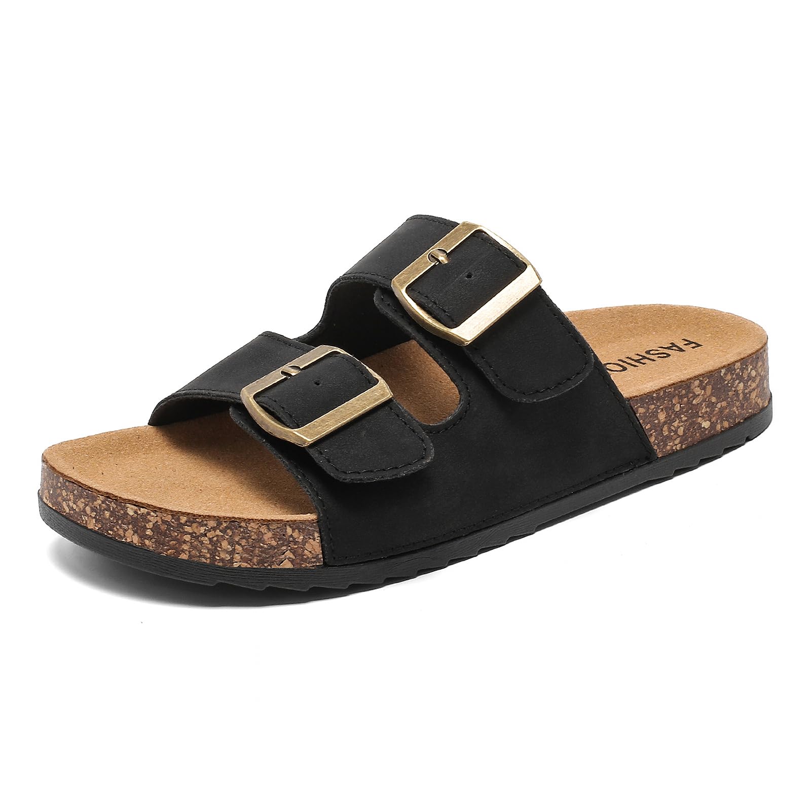 zaxunai Ciabatte Donna Estive Sandali Sughero Plantare Dobbia Fibbia Moda Antiscivolo Gomma Suole Scarpe