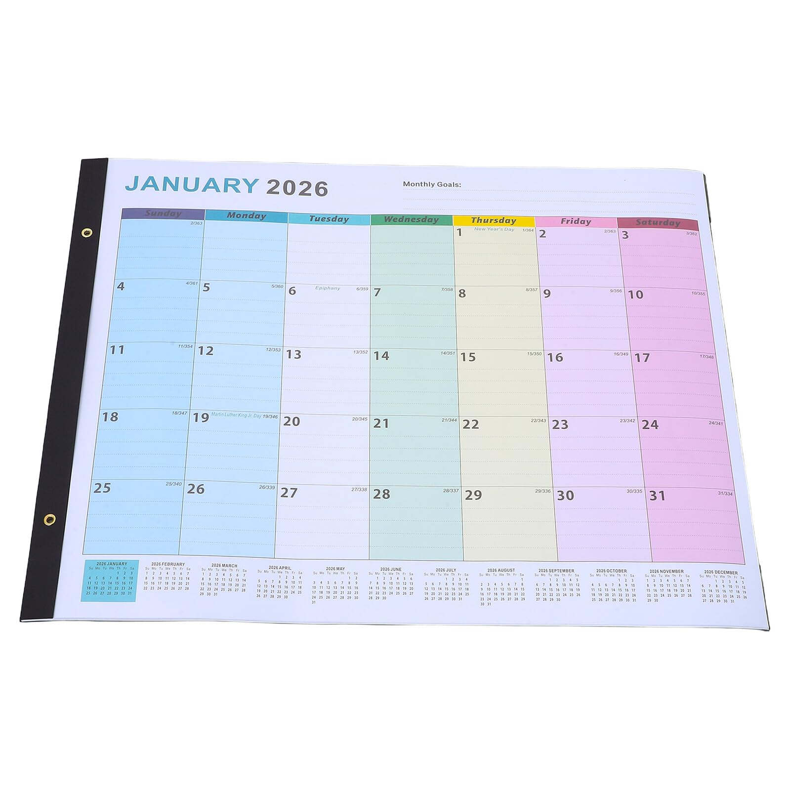 FOMIYES Calendario Mensile Calendario da Parete Grande Layout Verticale per Pianificazione Annuale per Ufficio e Casa