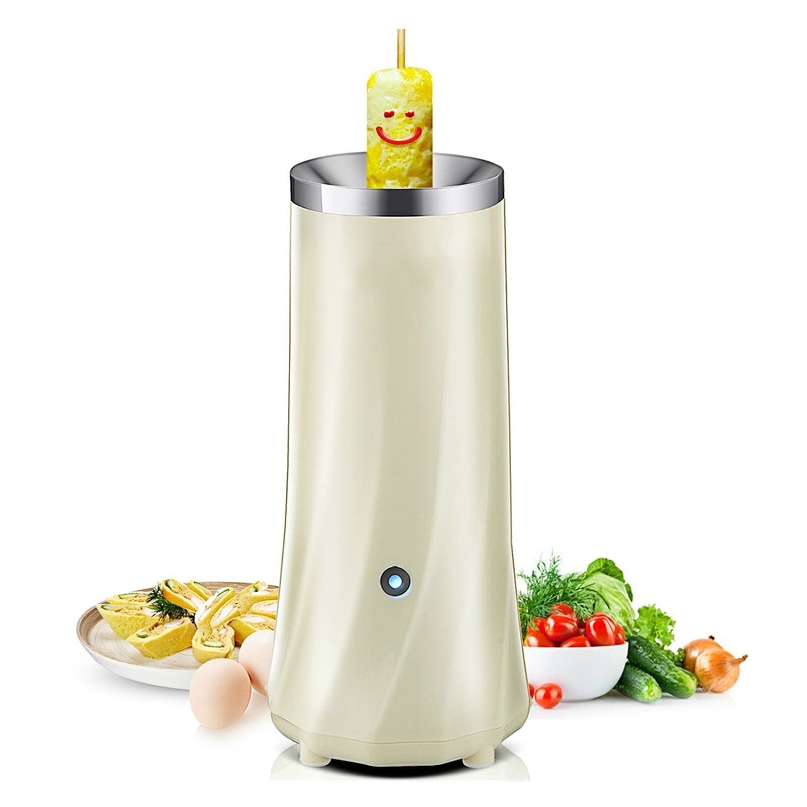 ODSHYAutomatic Eggs Roll Maker mini electric Egg Boiler cup omelette breakfast machine cooking tools Eggmaster Sausage Burrito (Color : Khaki)