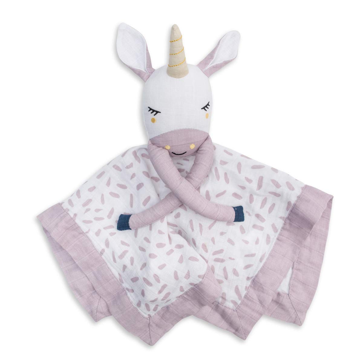 Muslin Lovey Security Blanket, Unicorn