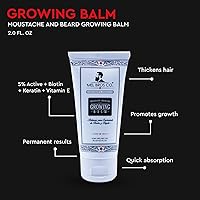 Vista 5 de MEL BROS CO Bálsamo para Cultivar Barba y Bigote 2oz - Biotina y Queratina