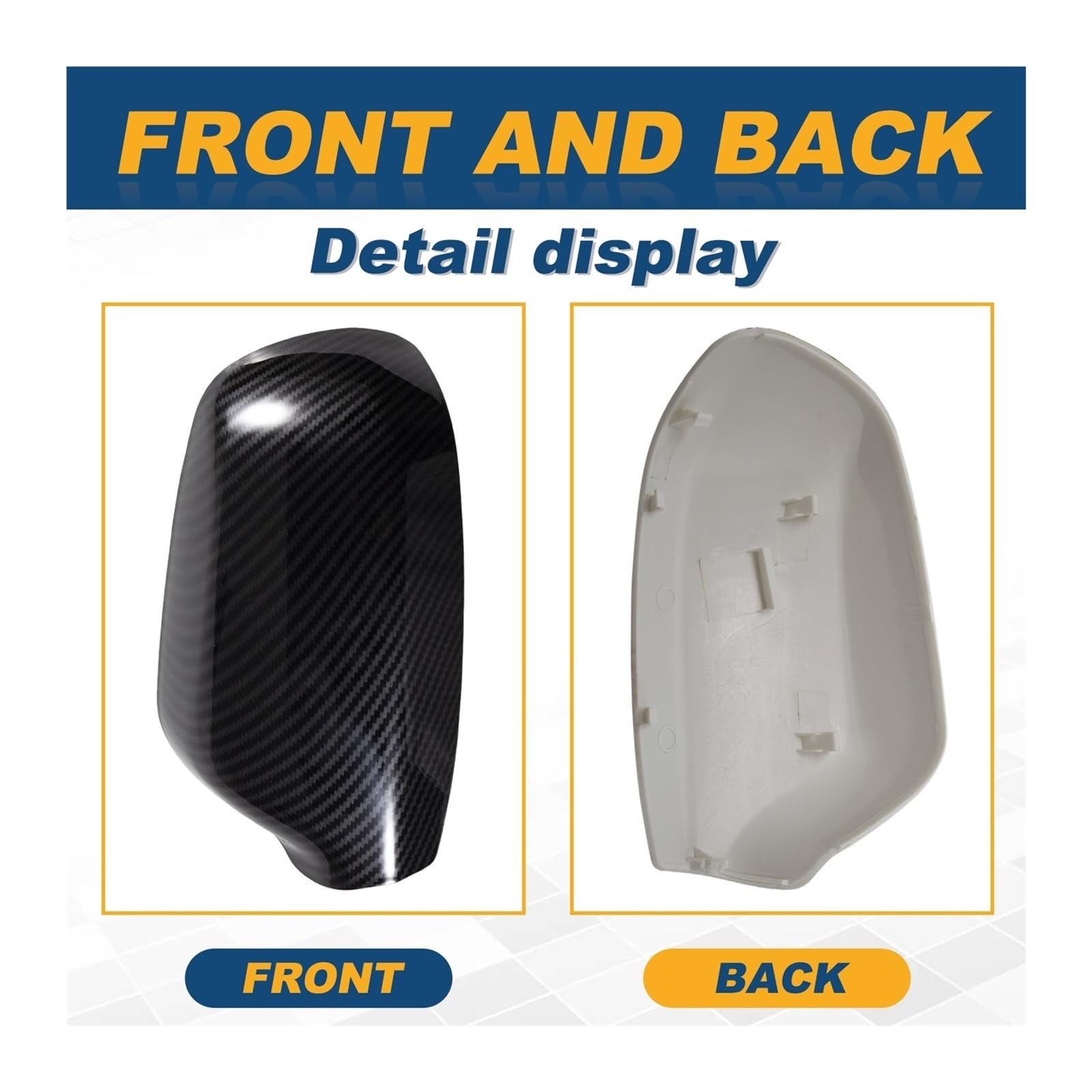 Specchietto retrovisore dell'automobile Per Mazda 3 2003-2009 Modello in fibra di carbonio Copertura dello specchietto retrovisore Coperchio Accessori per auto(Left and Right)