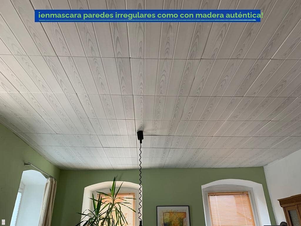 (10 m² / 40 piezas) Paneles de techo de blando poliestireno XPS PSE, Revestimiento de techo imitación madera, Decorar de pared 50x50cm espesor 2mm(0204)