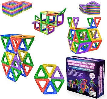 Desire Deluxe Manyetik Blok Seti | STEM & Montessori Eğitim Seti | Okul Öncesi ve İlkokul Çocukları İçin Sınırsız Yaratıcılık | BPA İçermez | 3+ Yaş | 30 Parça