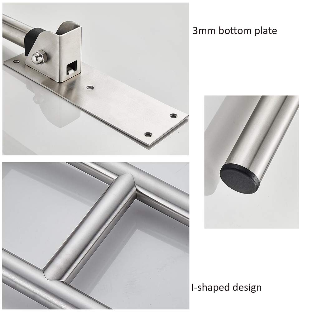 Barra de seguridad plegable para baño, barra de agarre para inodoro con agarre antideslizante, mango en forma de U de acero inoxidable, acabado mate, para ancianos/minusvalidos (60 cm)