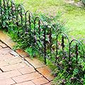 SCENDOR 5Pack Decorative Garden Fence Metal Fence Border 18" H x 20" W Fence Panels No Dig Fence Landscape Fencing for Flower Bed Yard Dogs Animal Barrier