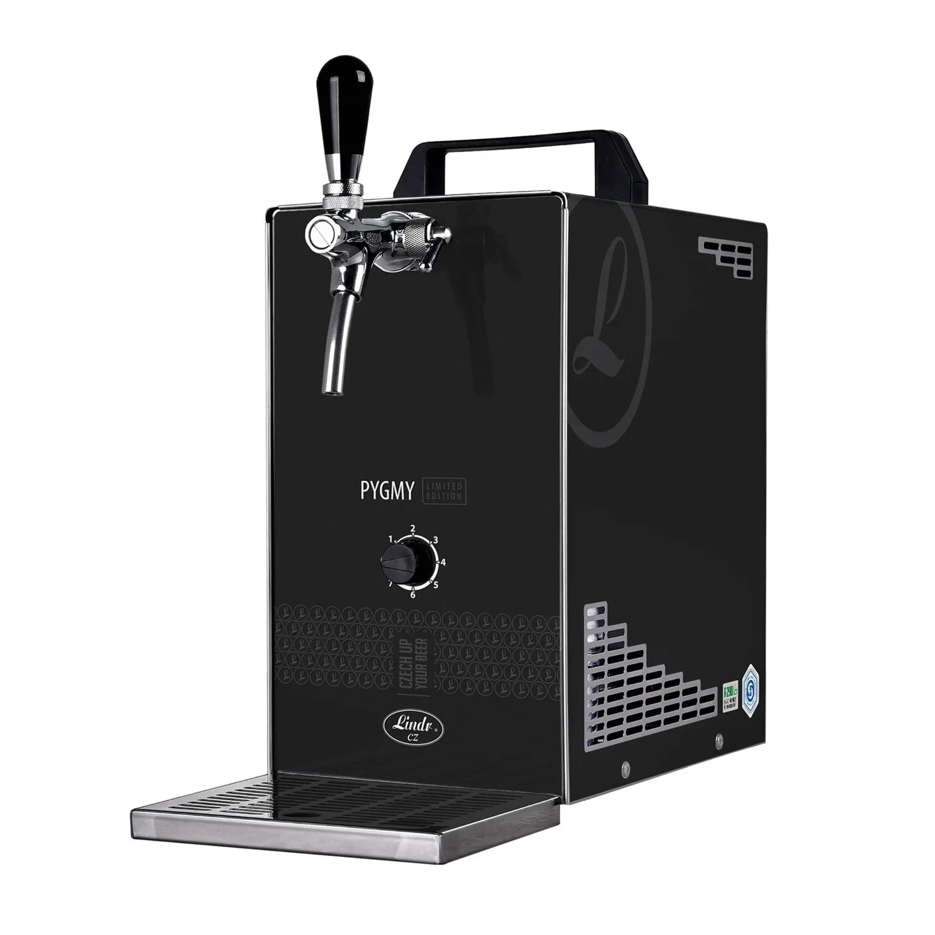 Set Completo, Dispensador de Cerveza, PYGMY 25/K Limited Edition dispensador portátil, 1 Grifo, 35 litros/Hora, Green Line, KEG:sin