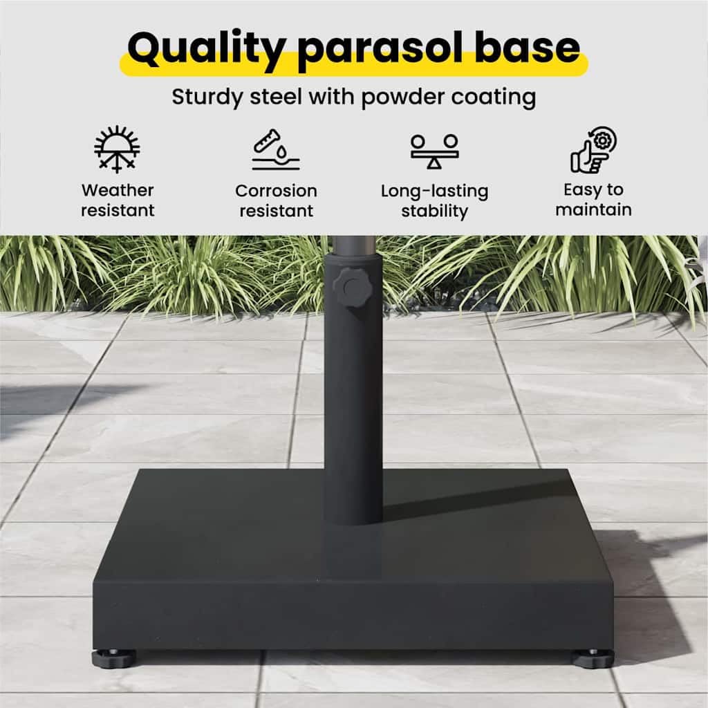 vidaXL Podstawa do parasola Czarny 45 x 45 x 31,5 cm