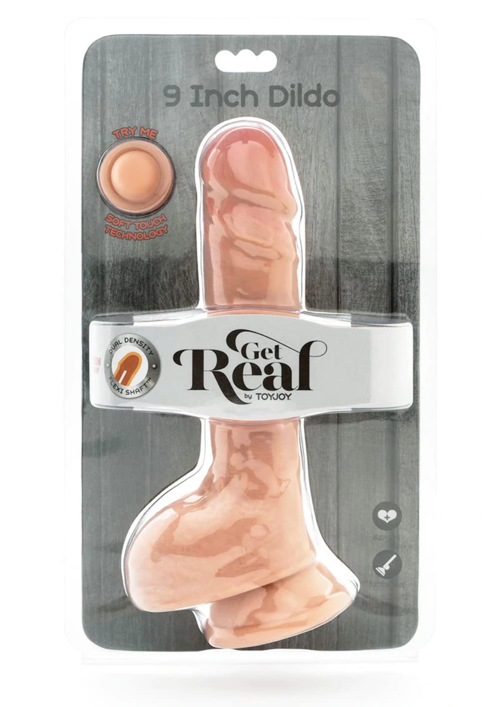 GET REAL 9 Inch Dual Density Realistic Dildo