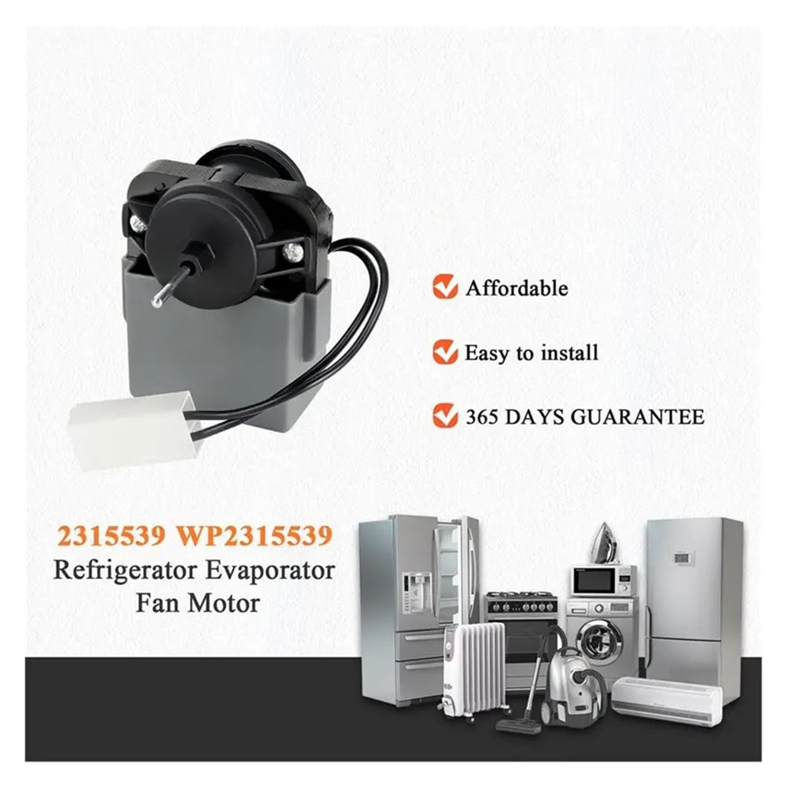 Compatibile Con Whirlpool, Compatibile Con Kenmore, Parti Di Ricambio For Frigorifero: Motore Della Ventola Dell'evaporatore 2315539 Sostituisce 2219689 2225625 W10438708