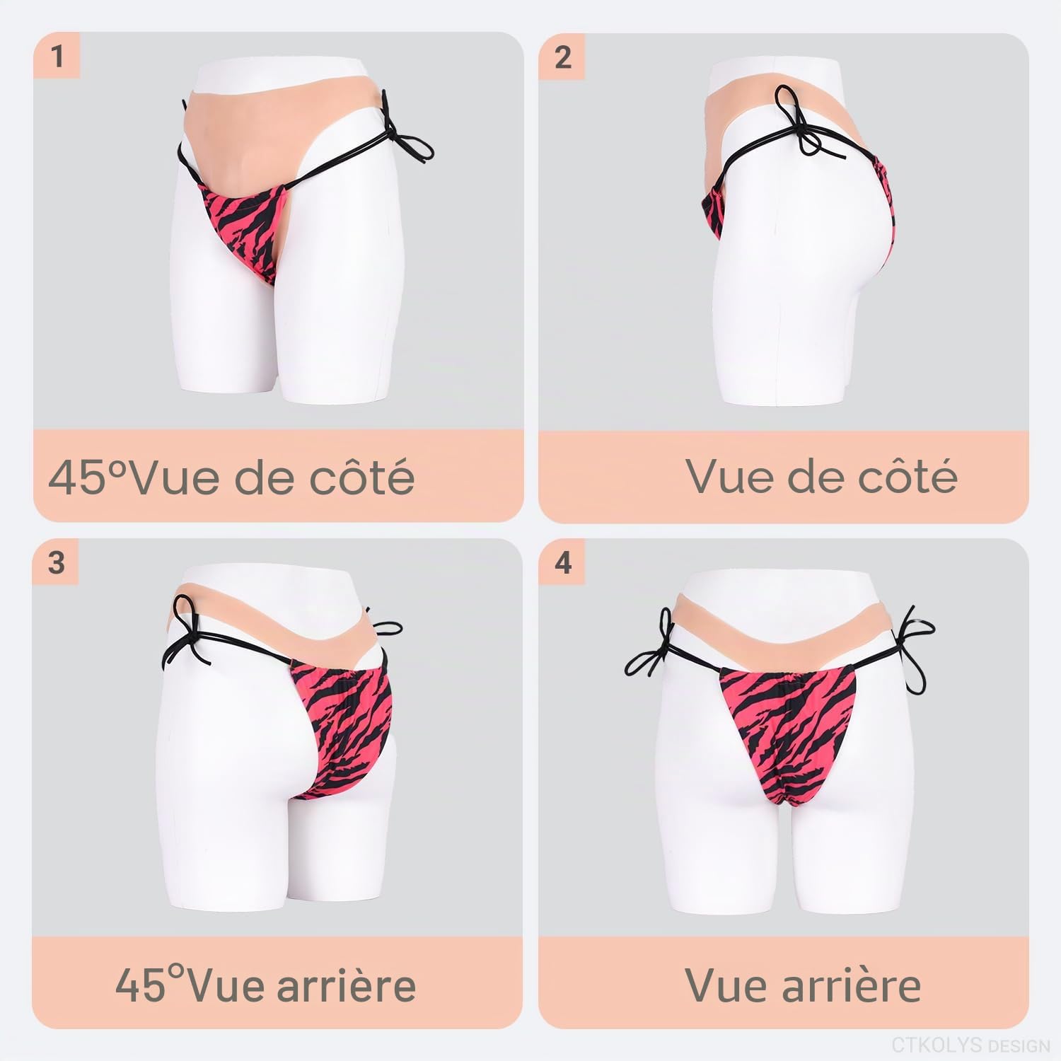 Culottes en Silicone pour Travestis - sous-vêtements Dissimulants de Prothèses, Accessoires pour Transgenres, Cosplay et Drag Queens