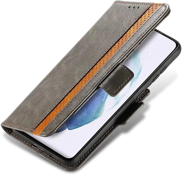 Etui kompatybilne z HTC U23 Pro/U23, HTC U23 Pro/U23 Łączenie etui z przegródkami na karty, etui z klapką ze skóry PU do HTC U23 Pro/U23-szare