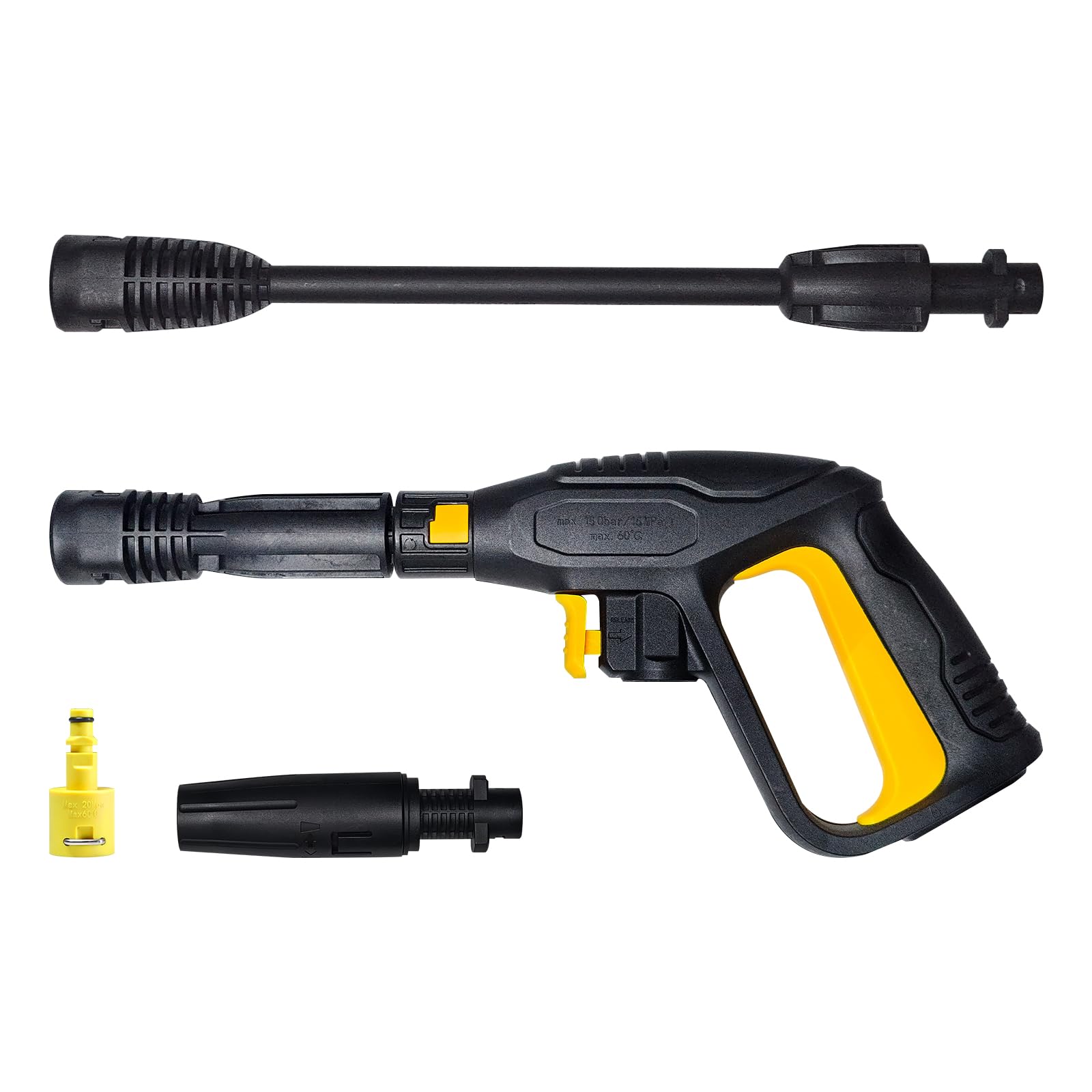 Fai Top Pressure Washer Gun Fits K2-K7, Wand Nozzle New-Old Hose Adapter