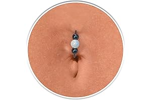 Tiny White Opal Belly Button Ring: Enhance Your Belly Piercing with Alluring Elegance