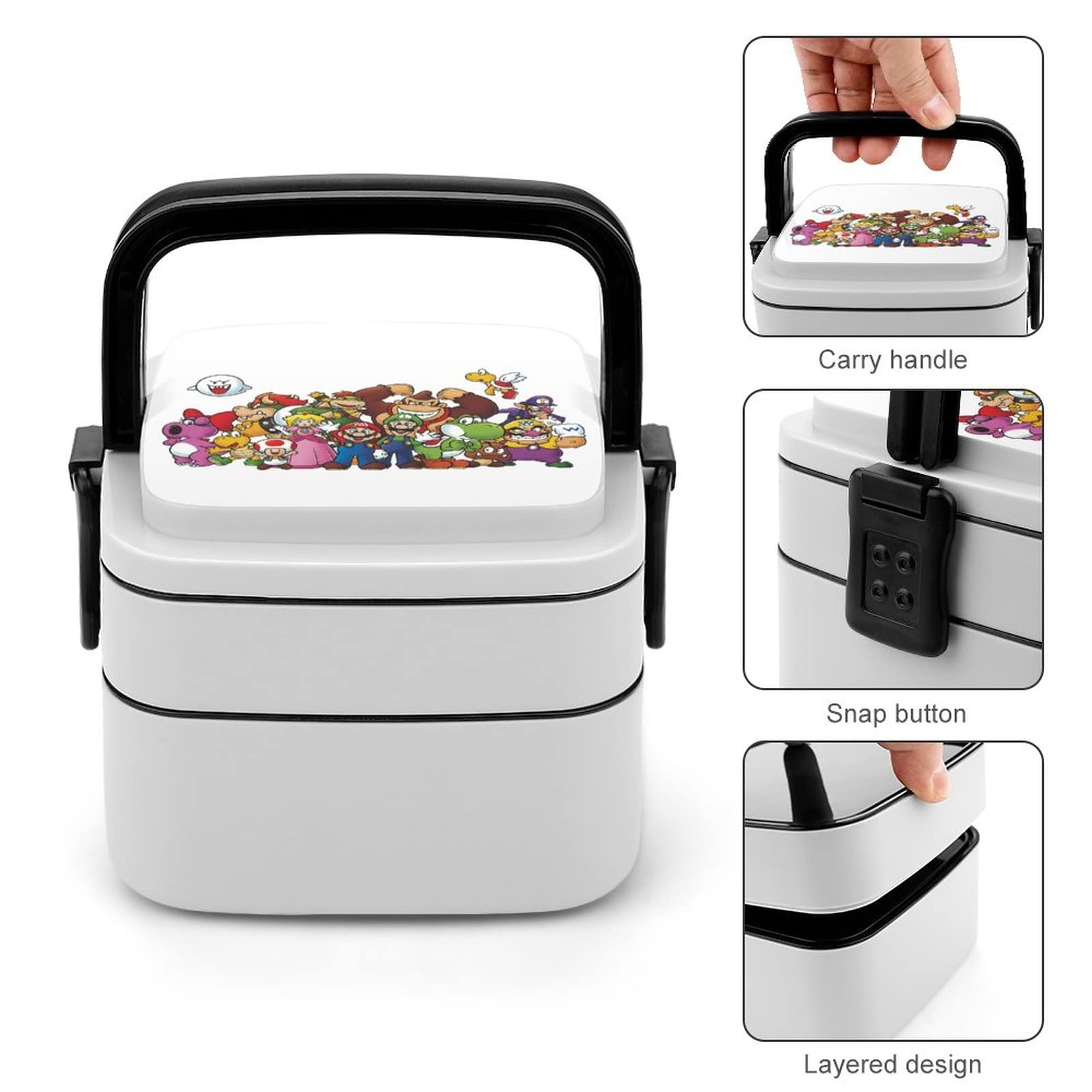 Amazon.co.jp: Mario AG255-5 Lunch Box, 2 Tiers, Fluffy