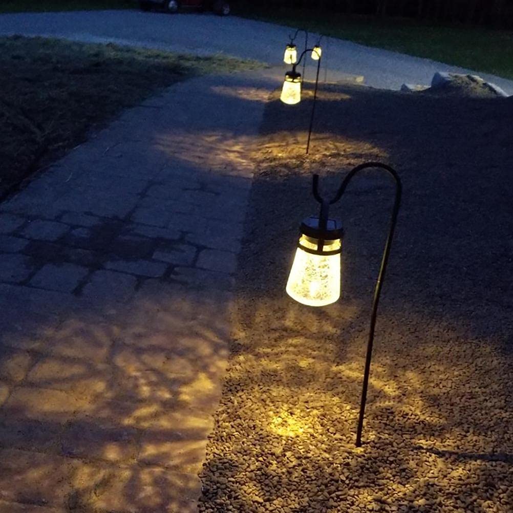 Shepherds Crook - Ganchos para luces de jardín, soporte de metal para faroles de jardín