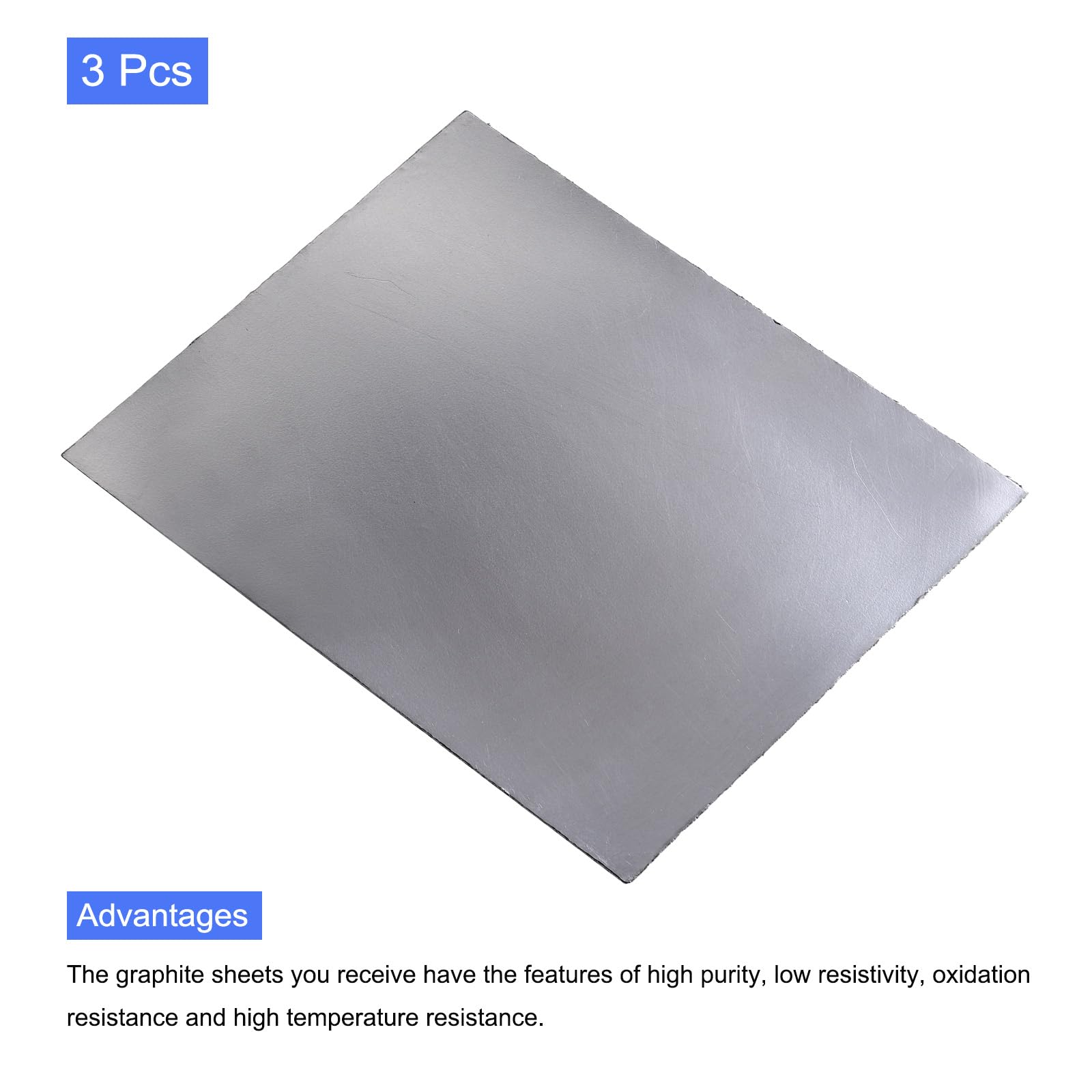 PATIKIL Graphite Flexible Feuille Joint Feuille Graphite Feuille Feuilles Graphite Papier 250x200x1mm, Paquet de 3