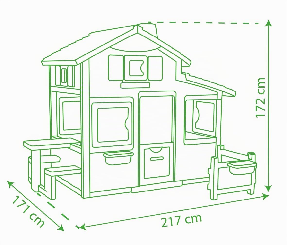 Smoby Neo Friends House Casetta Da Giardino per Bambini Personalizzabile con Accessori Campanello Incluso 3+