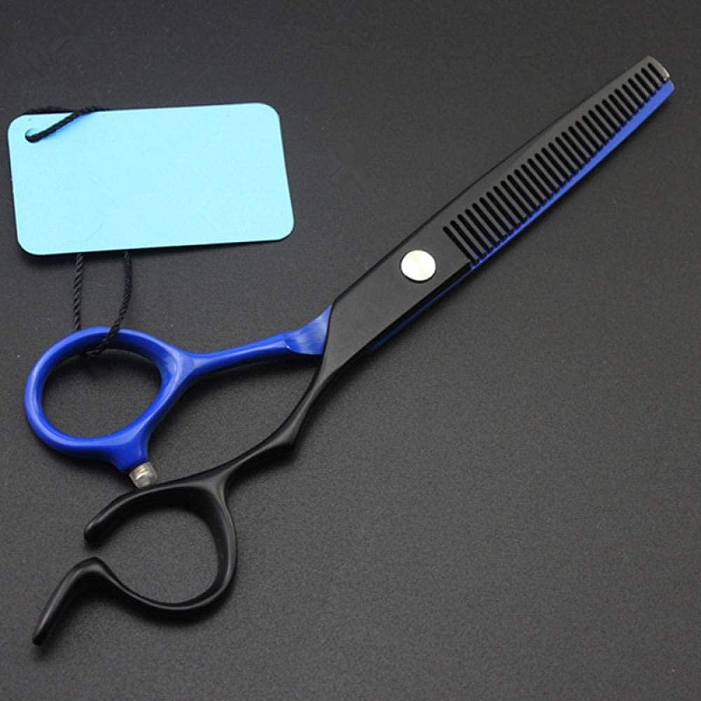 Tijeras de peluquería, Tijeras de peluquería Profesional Japón 440c 6 Pulgadas Tijeras de Pelo Azul Corte Peluquería Peluquería Tijeras de Adelgazamiento Tijeras de peluq