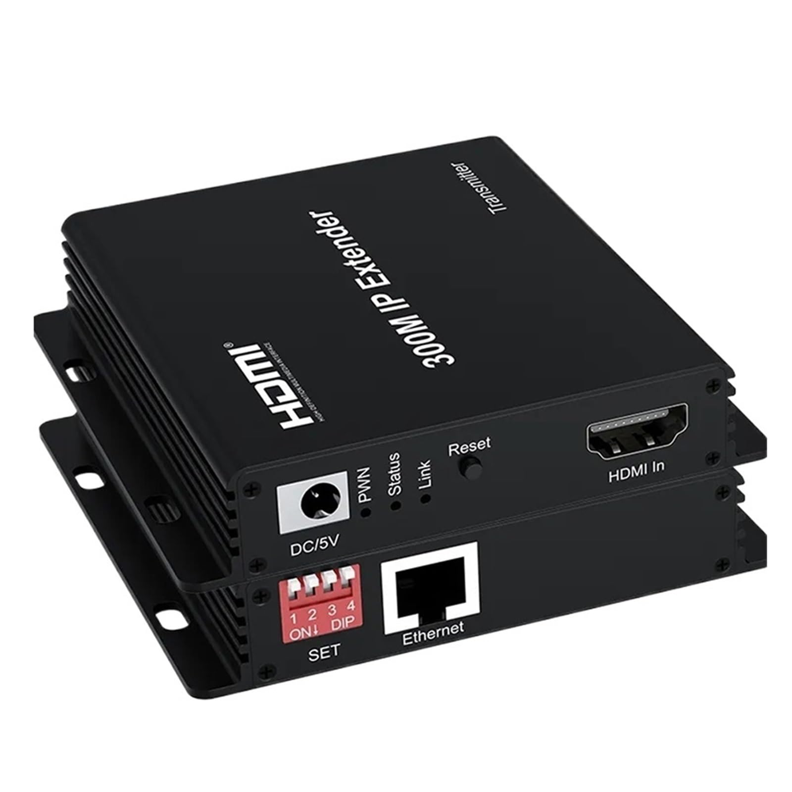 300m hdmi extender over ip rj45 cat6 ethernet cable 1080p hdmi kvm extender muitlpoint connect via network switch for pc dvr tv(300m kvm ip extender,with eu plug)