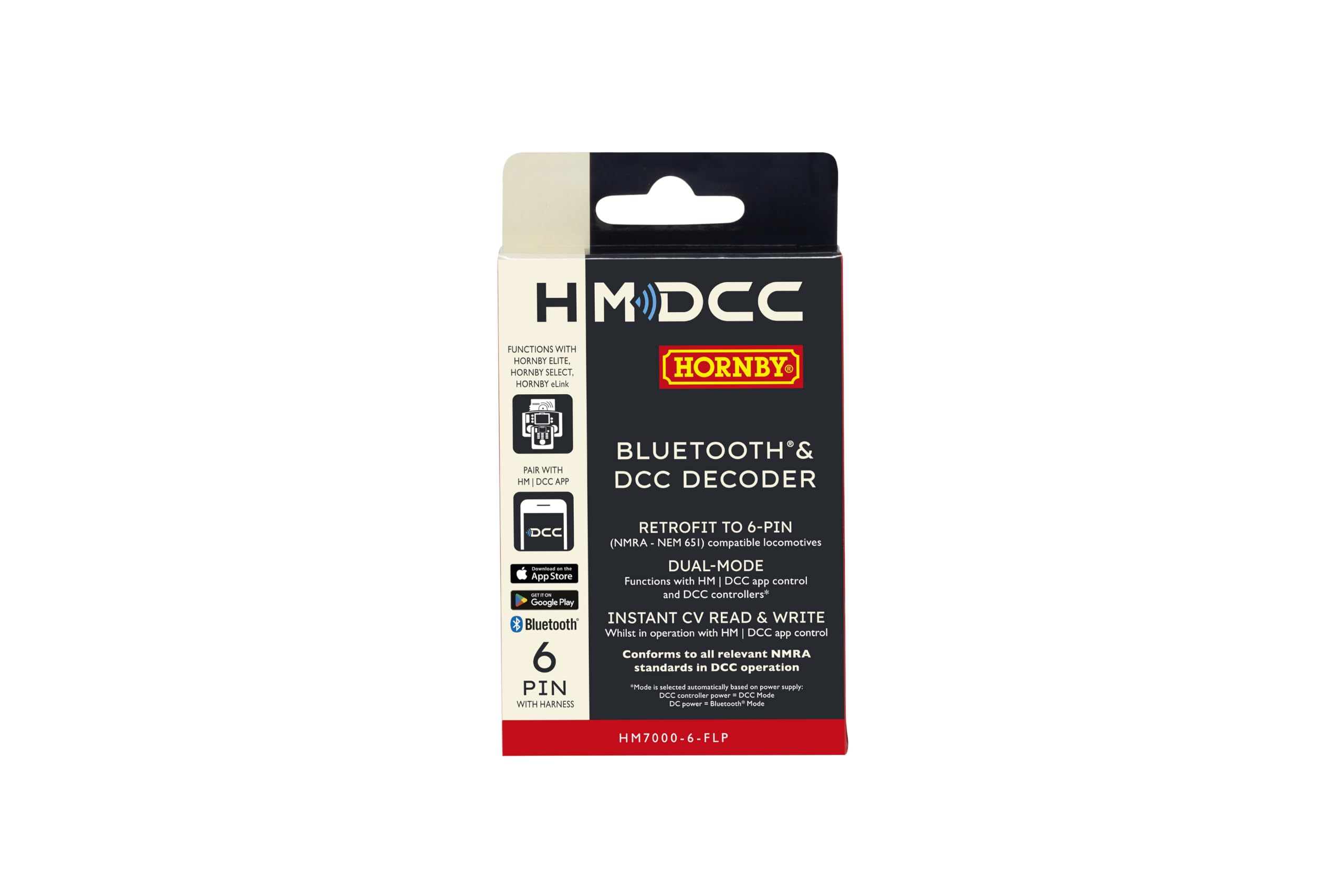 Hornby R7321A HM7000 6 Pin Bluetooth and DCC Decoder, Railway Accessories