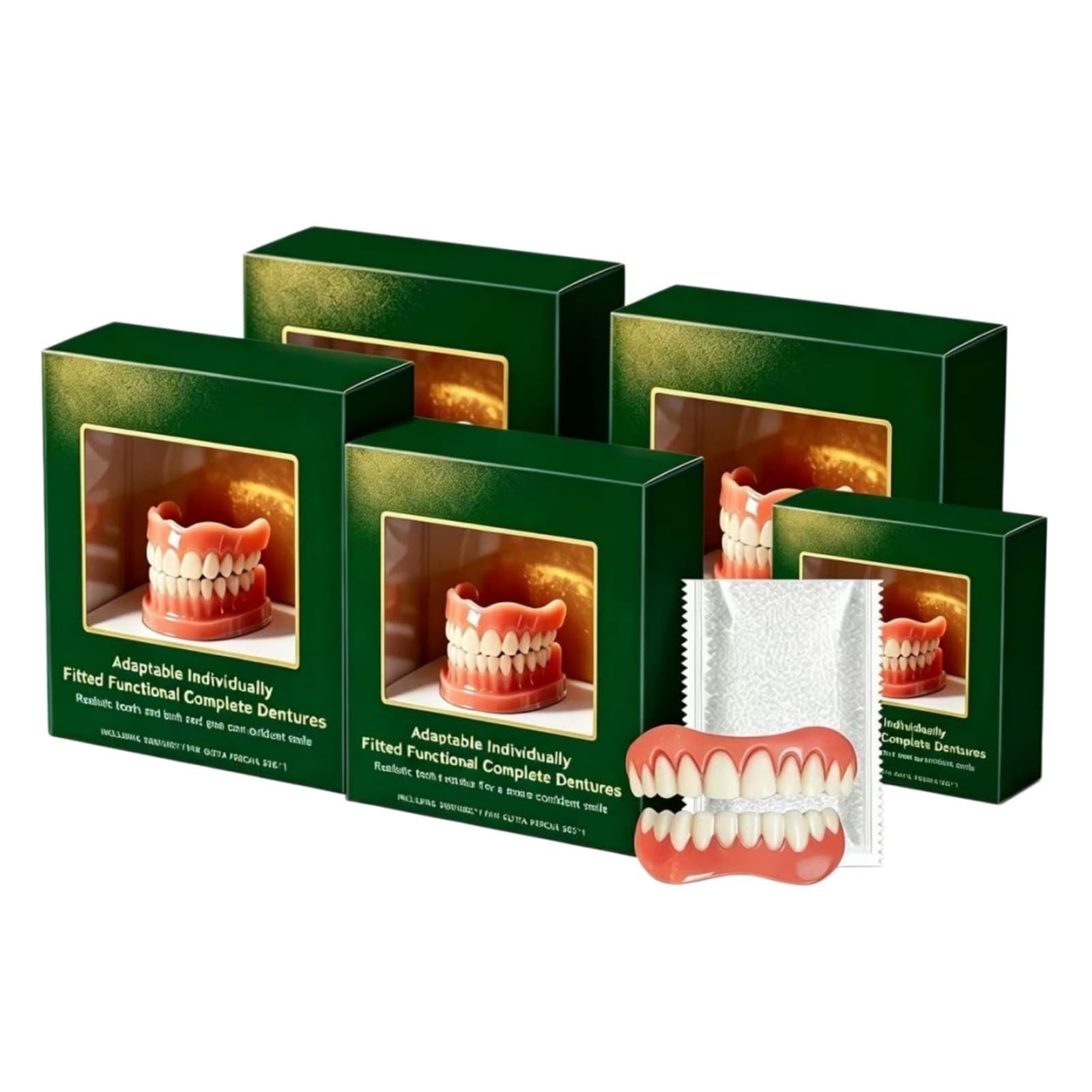 Kit multifonctionnel de prothèses dentaires en silicone souple ajustable